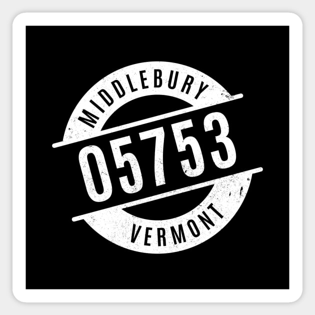 Middlebury Vermont 05753 Zip Code Sticker by creativecurly